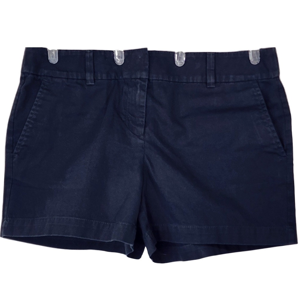 Loft Outlet Womens Navy Blue 100% Cotton 4 Inch Chino Shorts Size 4 Mid Rise EUC
